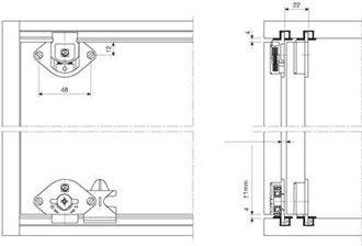 Junior 6 Sliding Door Handle 5.2m