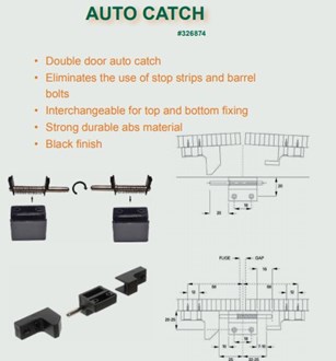 Double Door Auto Catch Top Mounting