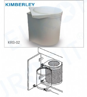 KIMBERLEY 10L White Waste Bin